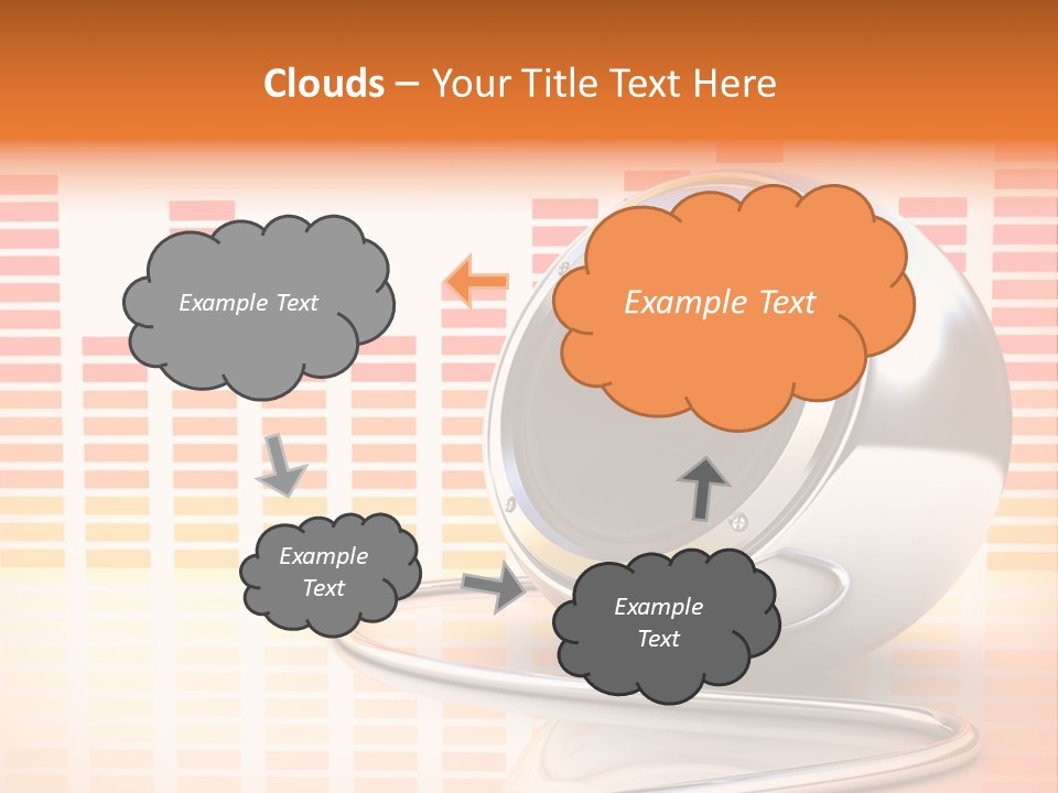 Multimedia Woofer Orange PowerPoint Template