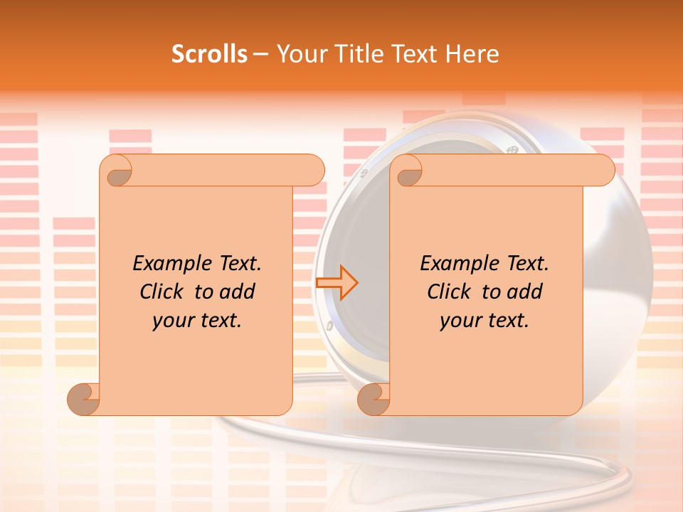 Multimedia Woofer Orange PowerPoint Template