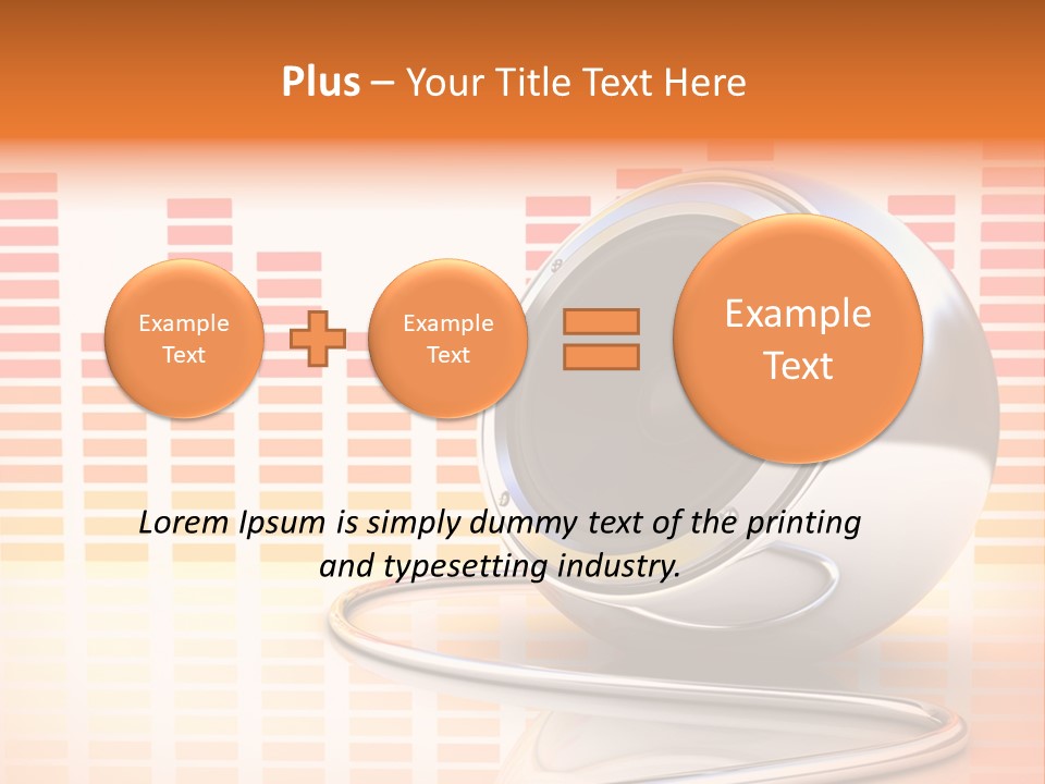 Multimedia Woofer Orange PowerPoint Template