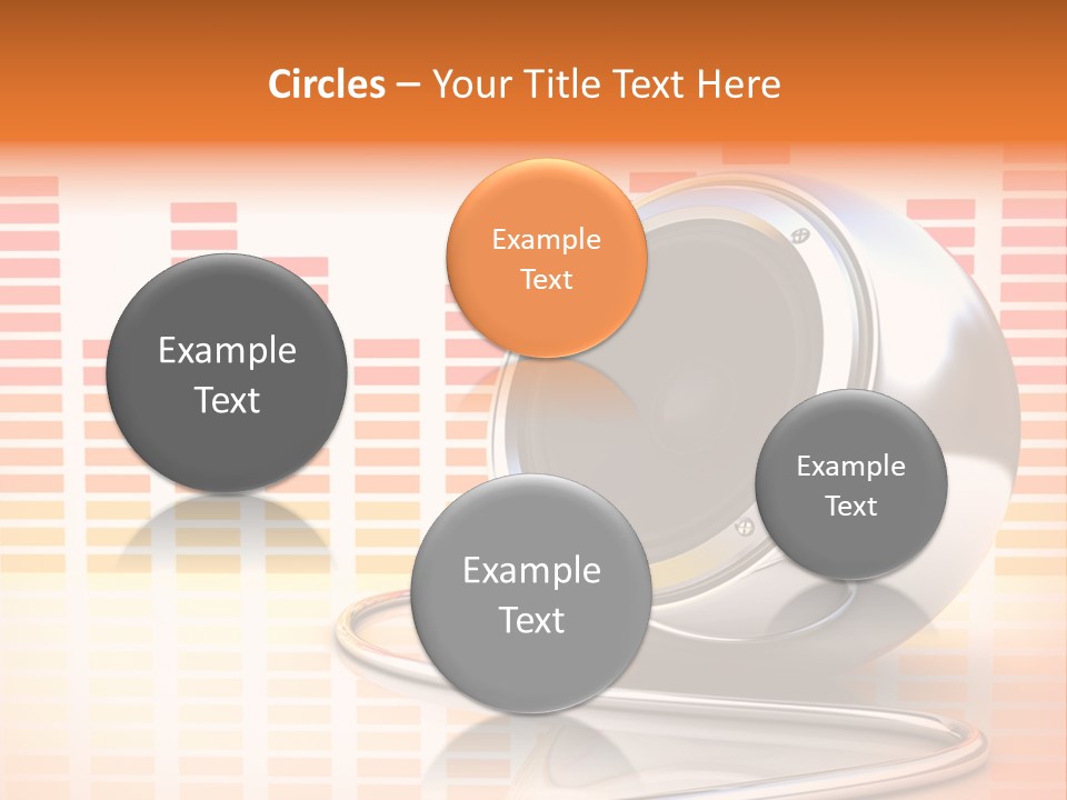 Multimedia Woofer Orange PowerPoint Template