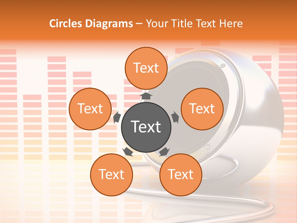 Multimedia Woofer Orange PowerPoint Template