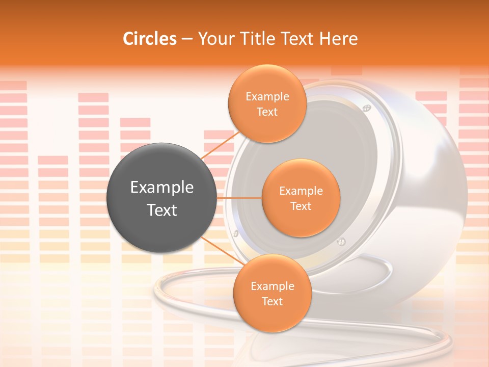 Multimedia Woofer Orange PowerPoint Template