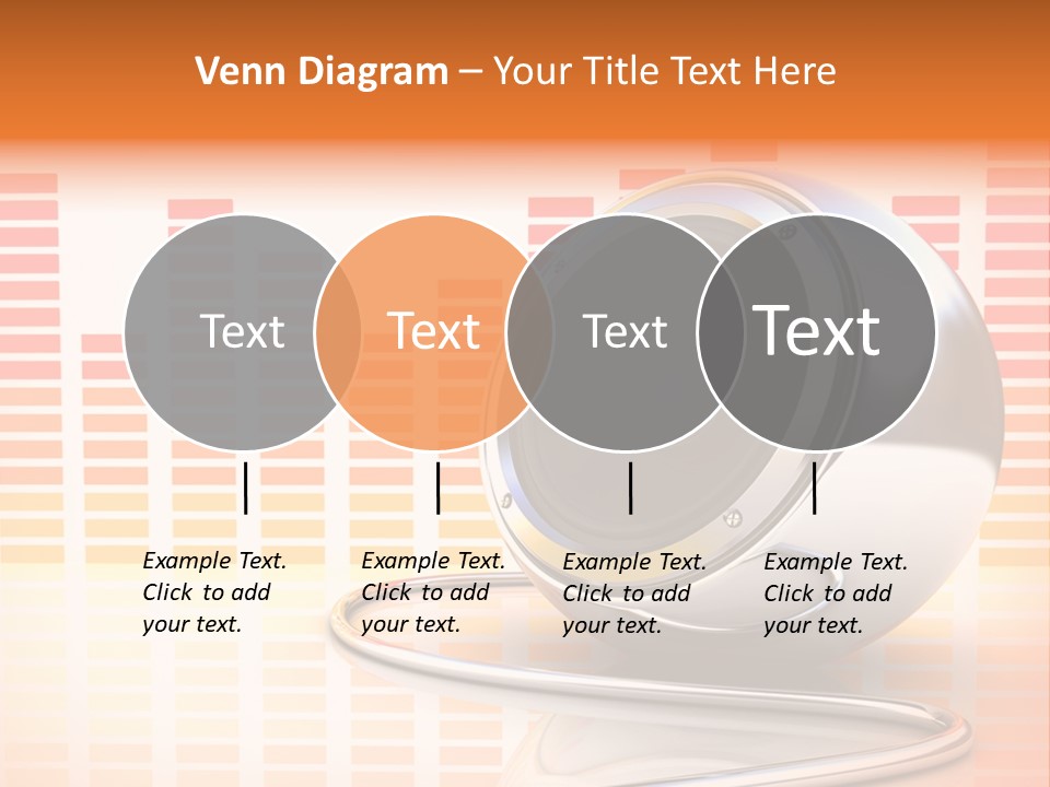 Multimedia Woofer Orange PowerPoint Template