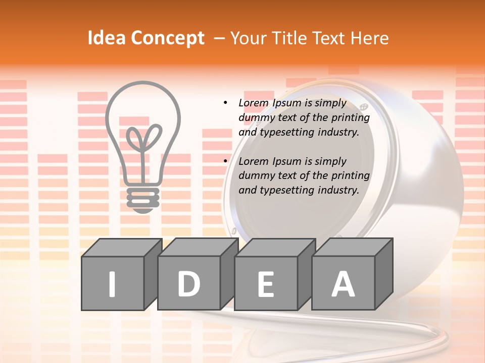 Multimedia Woofer Orange PowerPoint Template