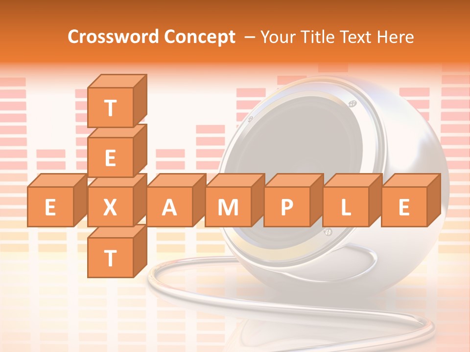 Multimedia Woofer Orange PowerPoint Template