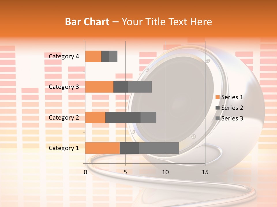 Multimedia Woofer Orange PowerPoint Template