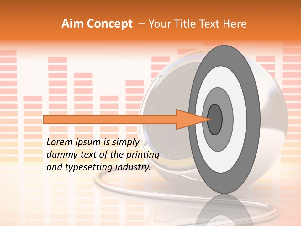 Multimedia Woofer Orange PowerPoint Template