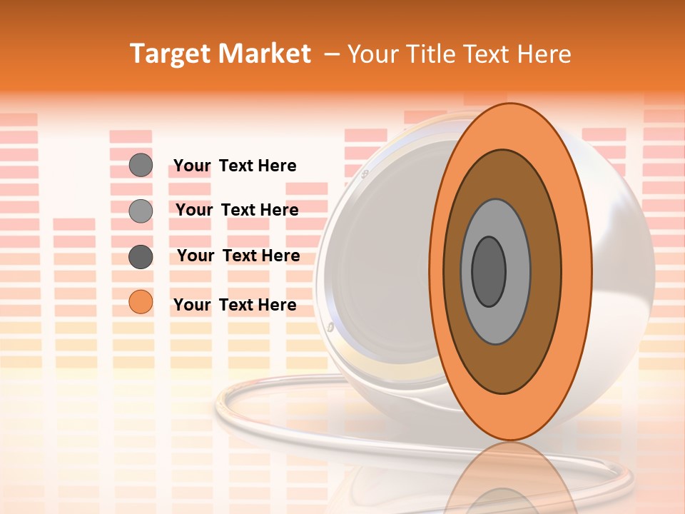 Multimedia Woofer Orange PowerPoint Template