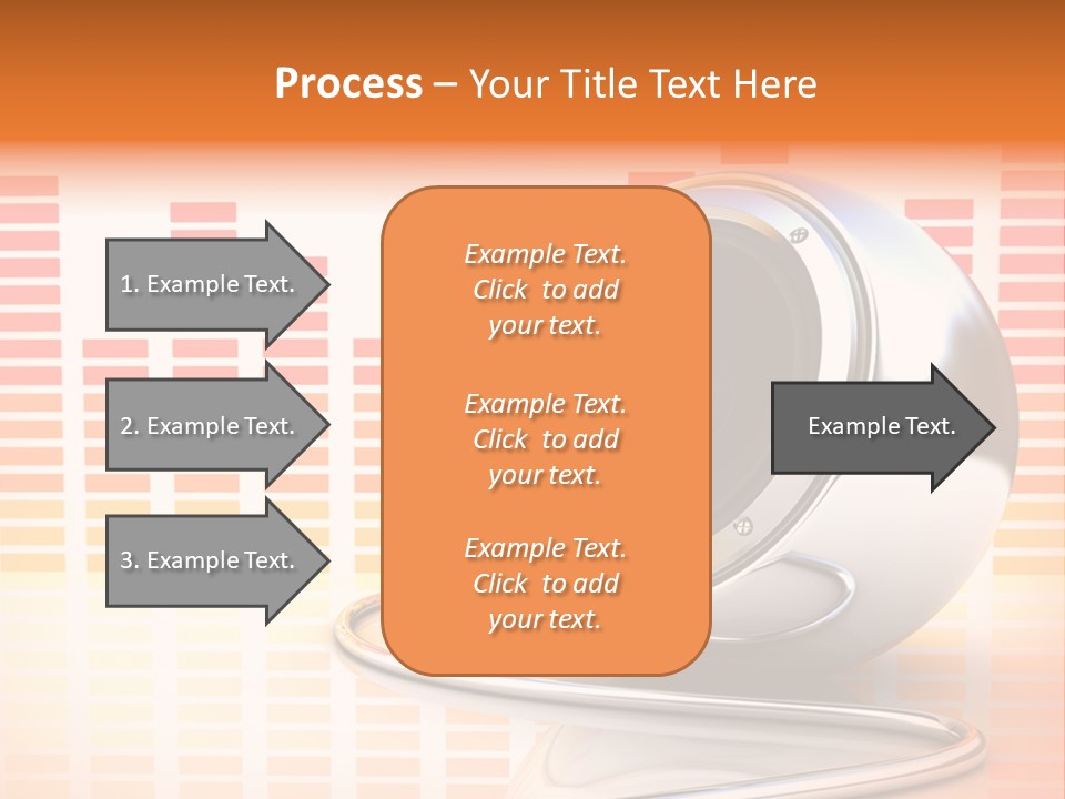 Multimedia Woofer Orange PowerPoint Template