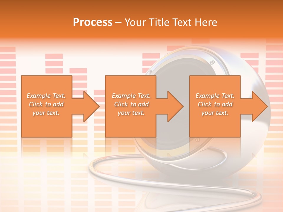 Multimedia Woofer Orange PowerPoint Template