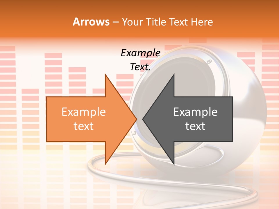 Multimedia Woofer Orange PowerPoint Template