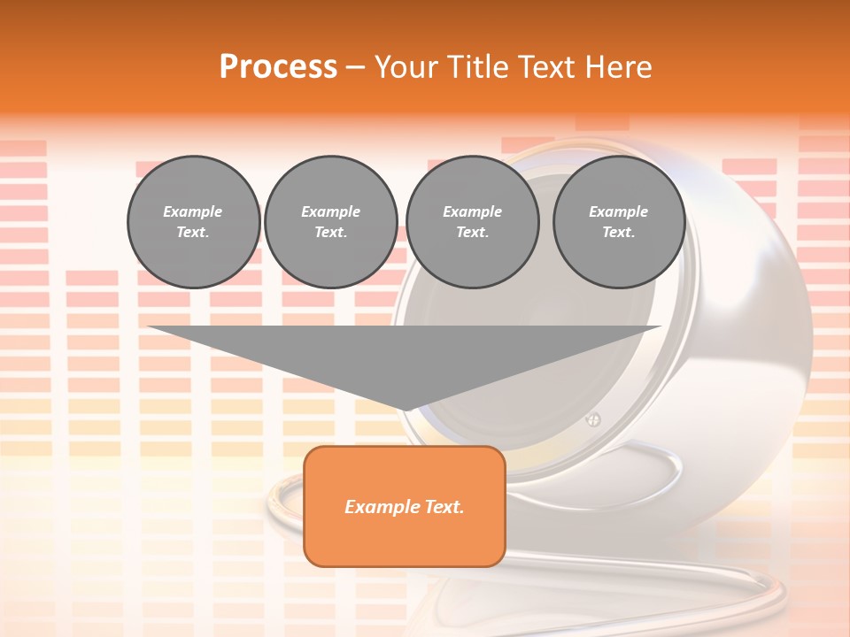 Multimedia Woofer Orange PowerPoint Template