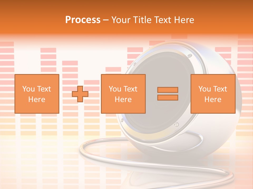 Multimedia Woofer Orange PowerPoint Template