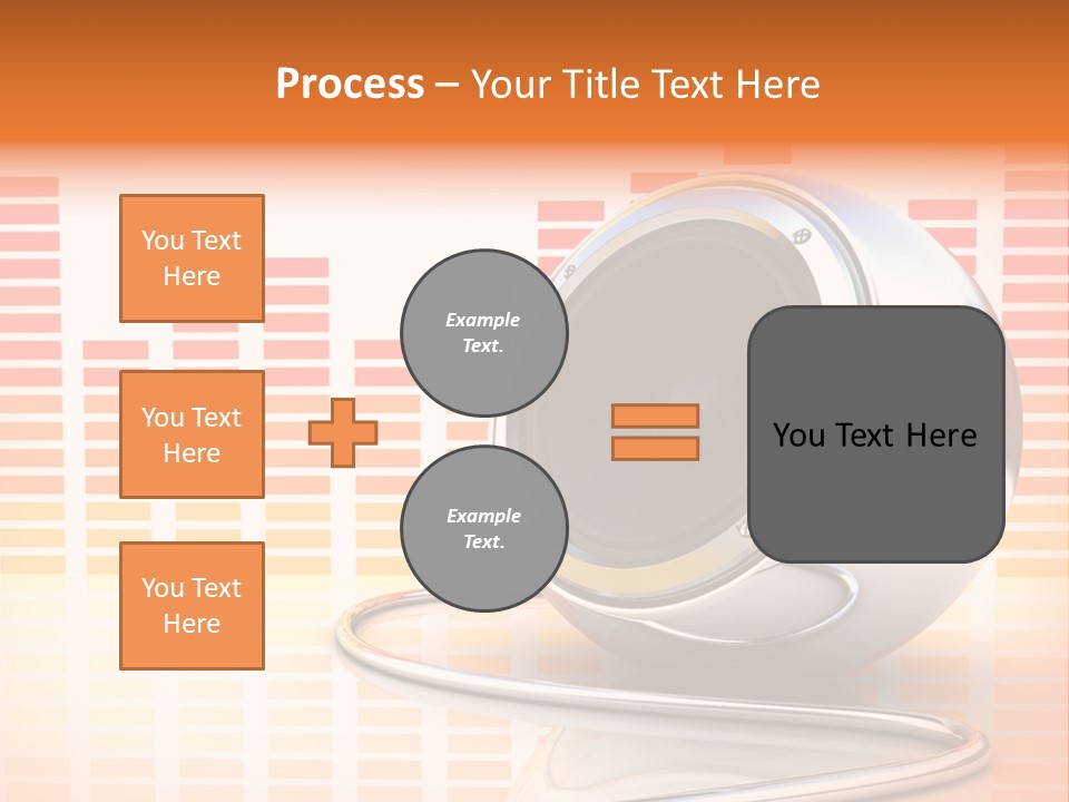 Multimedia Woofer Orange PowerPoint Template