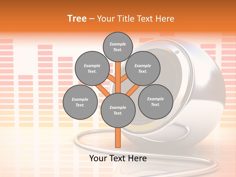 Multimedia Woofer Orange PowerPoint Template