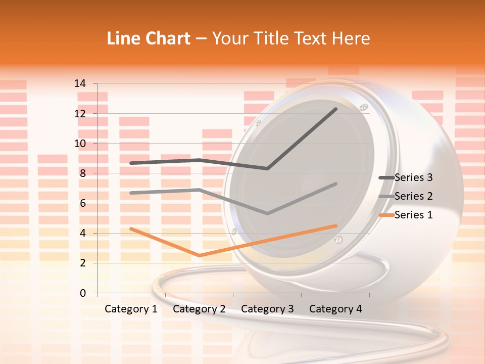 Multimedia Woofer Orange PowerPoint Template