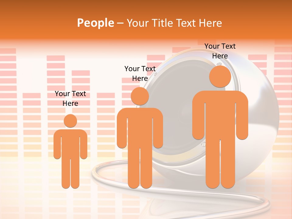 Multimedia Woofer Orange PowerPoint Template