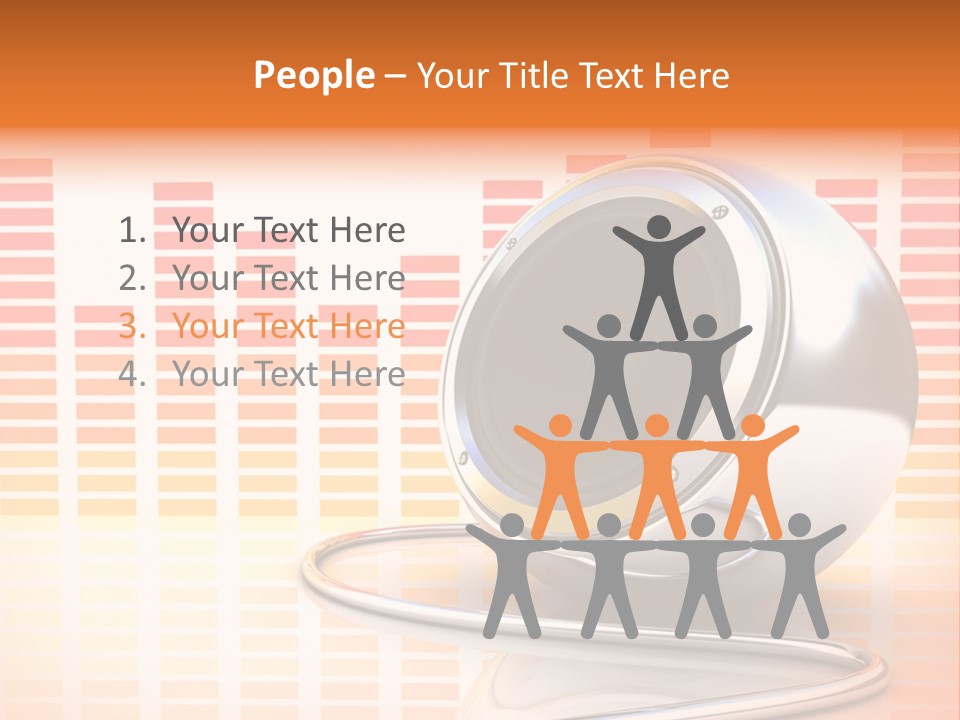 Multimedia Woofer Orange PowerPoint Template