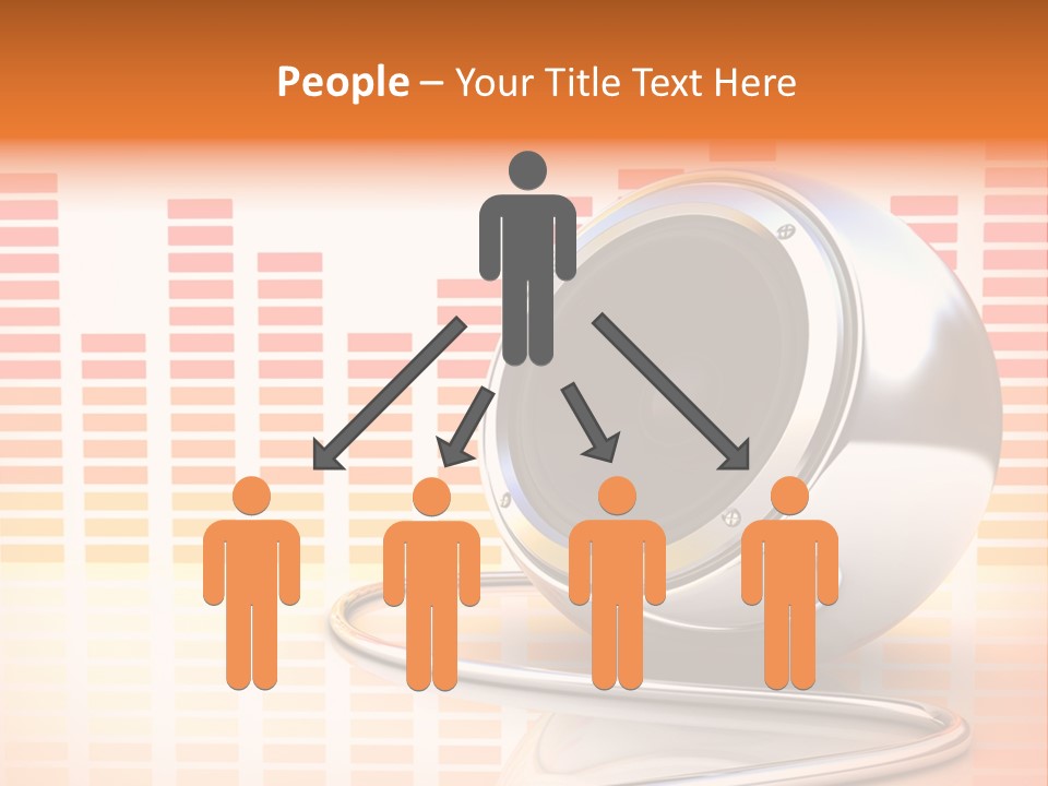 Multimedia Woofer Orange PowerPoint Template