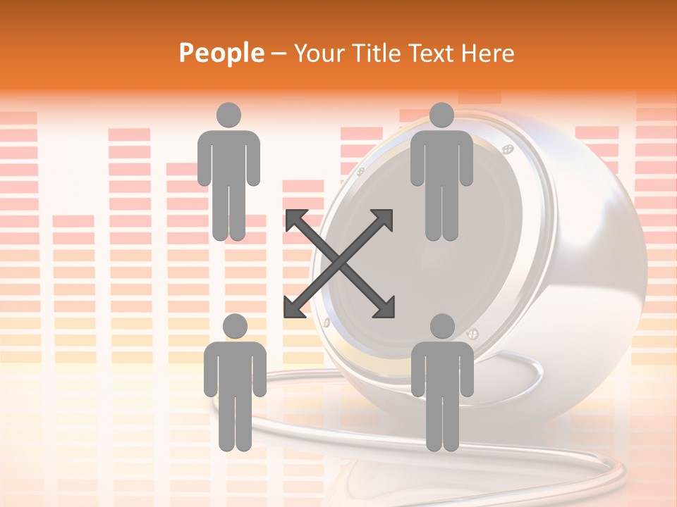 Multimedia Woofer Orange PowerPoint Template