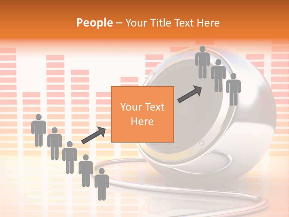 Multimedia Woofer Orange PowerPoint Template
