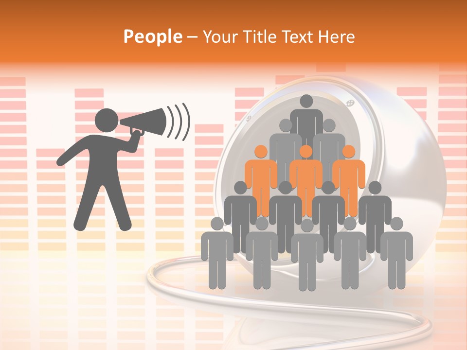 Multimedia Woofer Orange PowerPoint Template