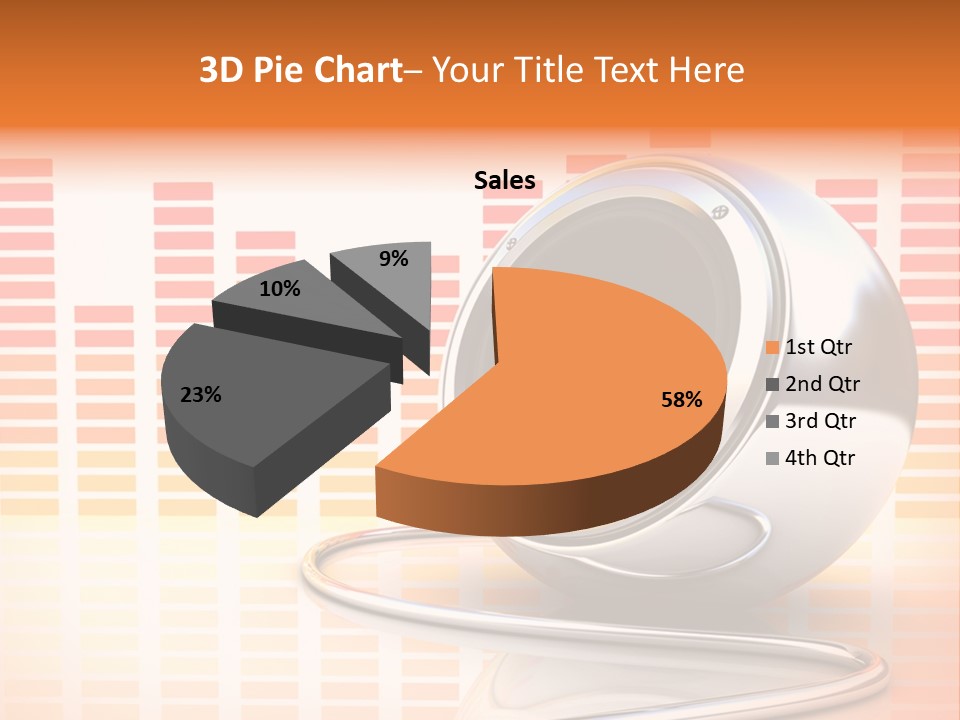 Multimedia Woofer Orange PowerPoint Template