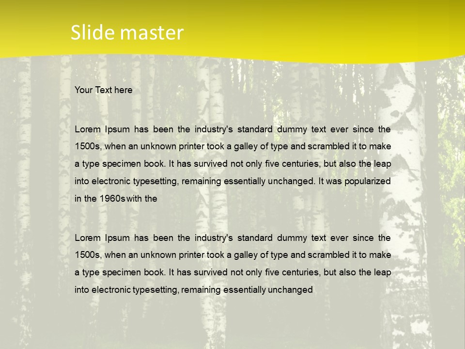 Foliage Tranquil Color PowerPoint Template