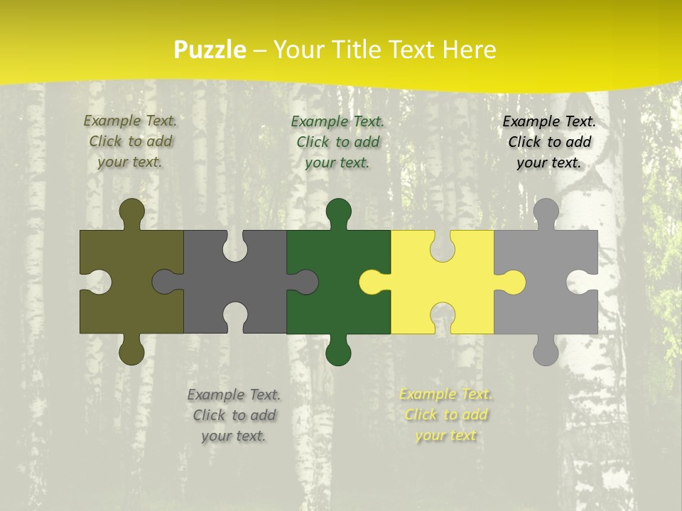 Foliage Tranquil Color PowerPoint Template