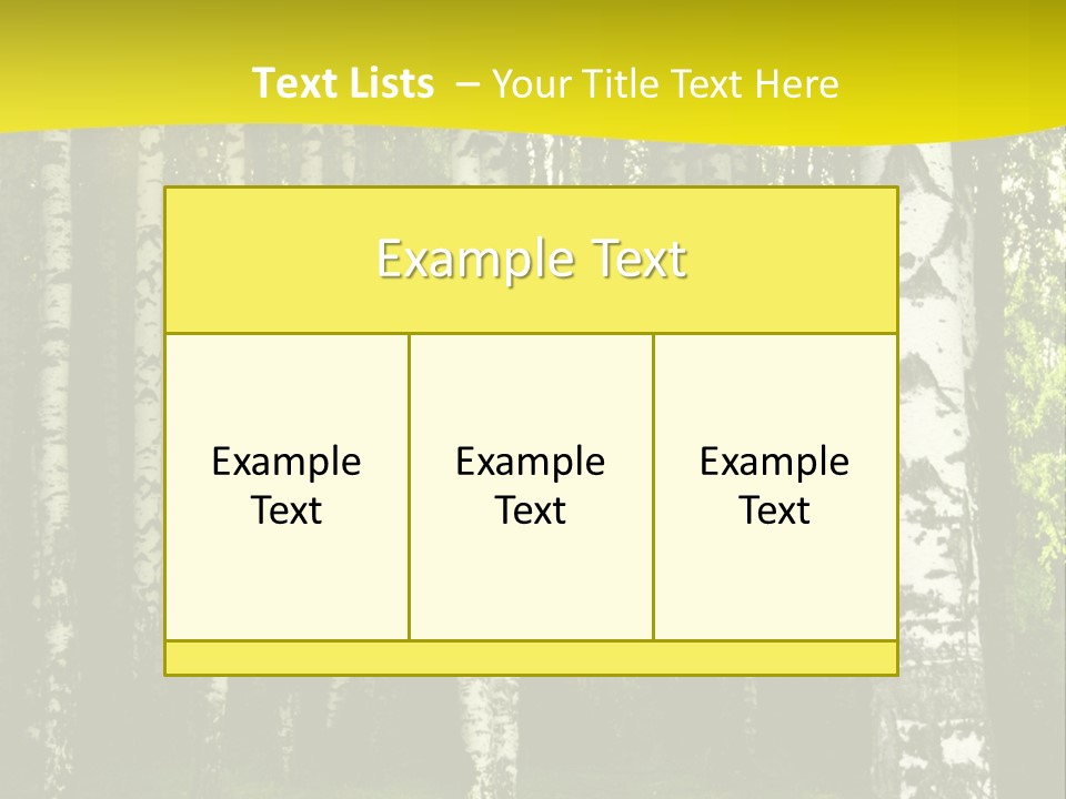 Foliage Tranquil Color PowerPoint Template