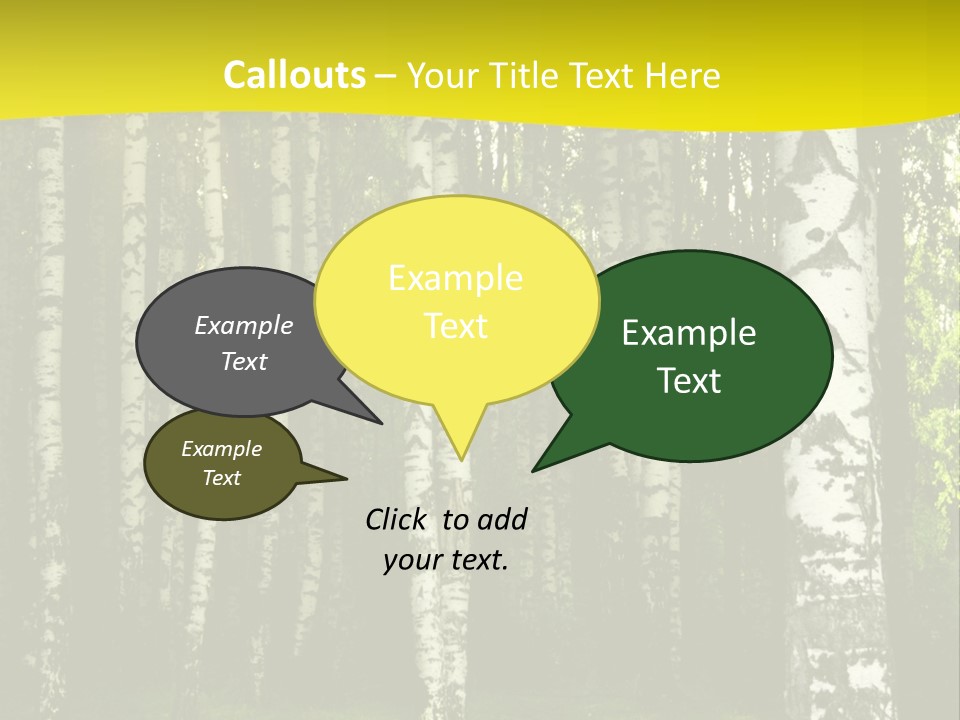 Foliage Tranquil Color PowerPoint Template