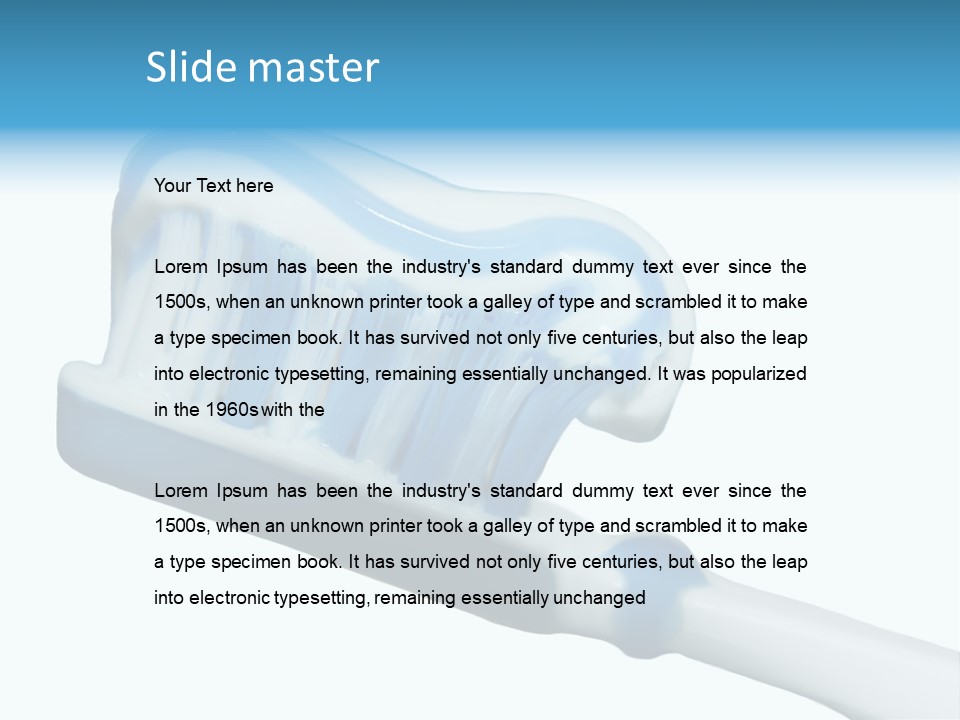 Healthily Toothpaste Brush PowerPoint Template