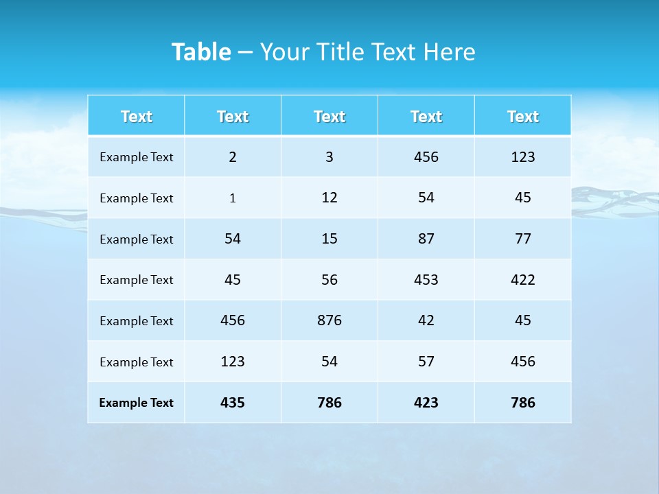 Aqua Bottom Waves PowerPoint Template