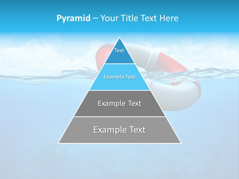 Aqua Bottom Waves PowerPoint Template