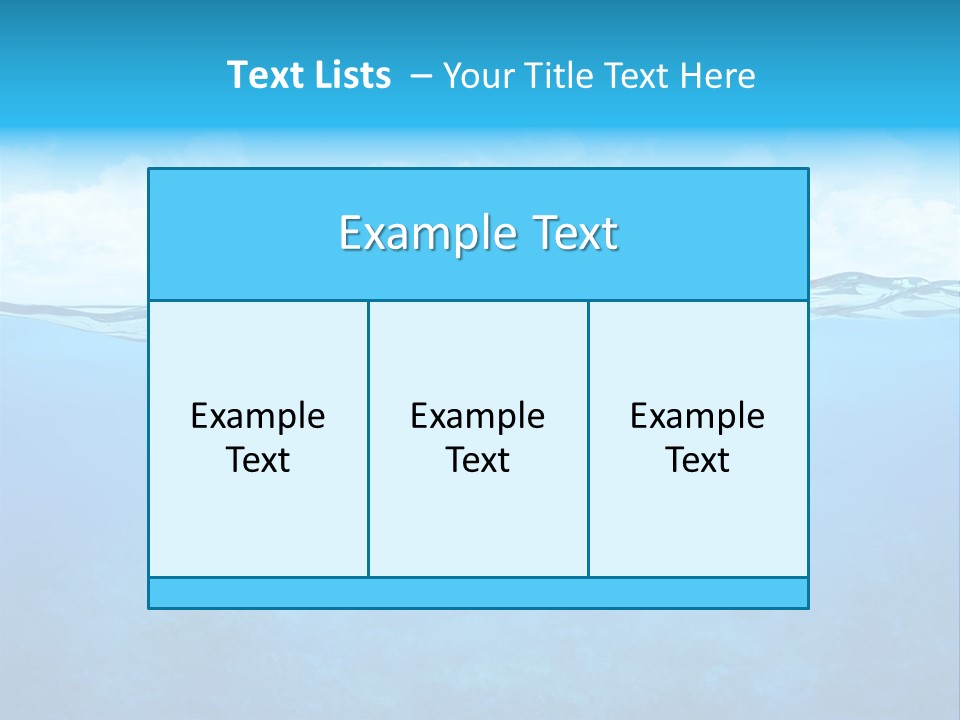 Aqua Bottom Waves PowerPoint Template