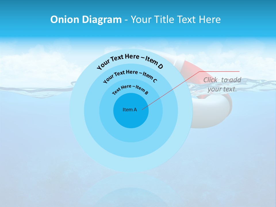 Aqua Bottom Waves PowerPoint Template