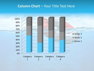 Aqua Bottom Waves PowerPoint Template