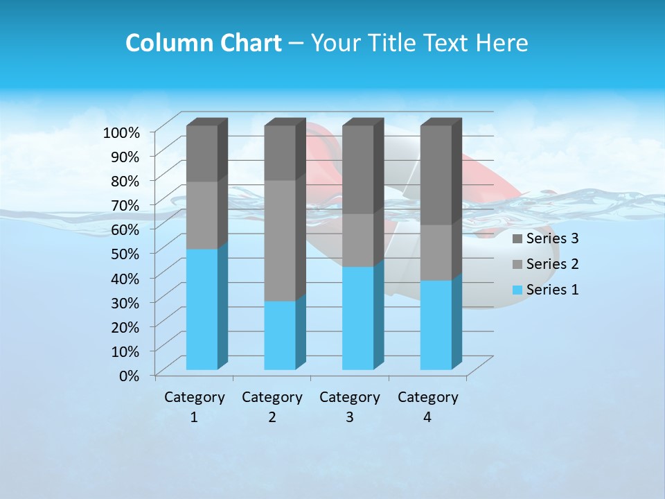 Aqua Bottom Waves PowerPoint Template