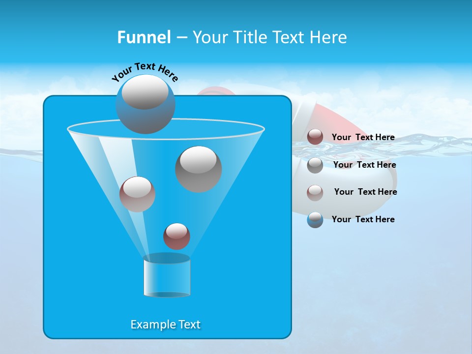 Aqua Bottom Waves PowerPoint Template