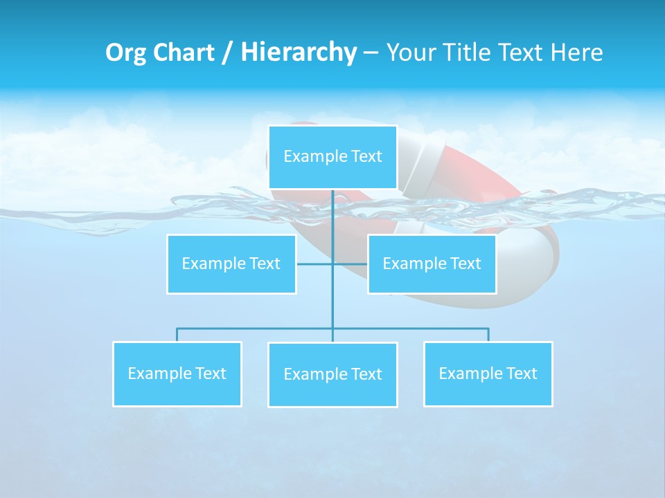 Aqua Bottom Waves PowerPoint Template