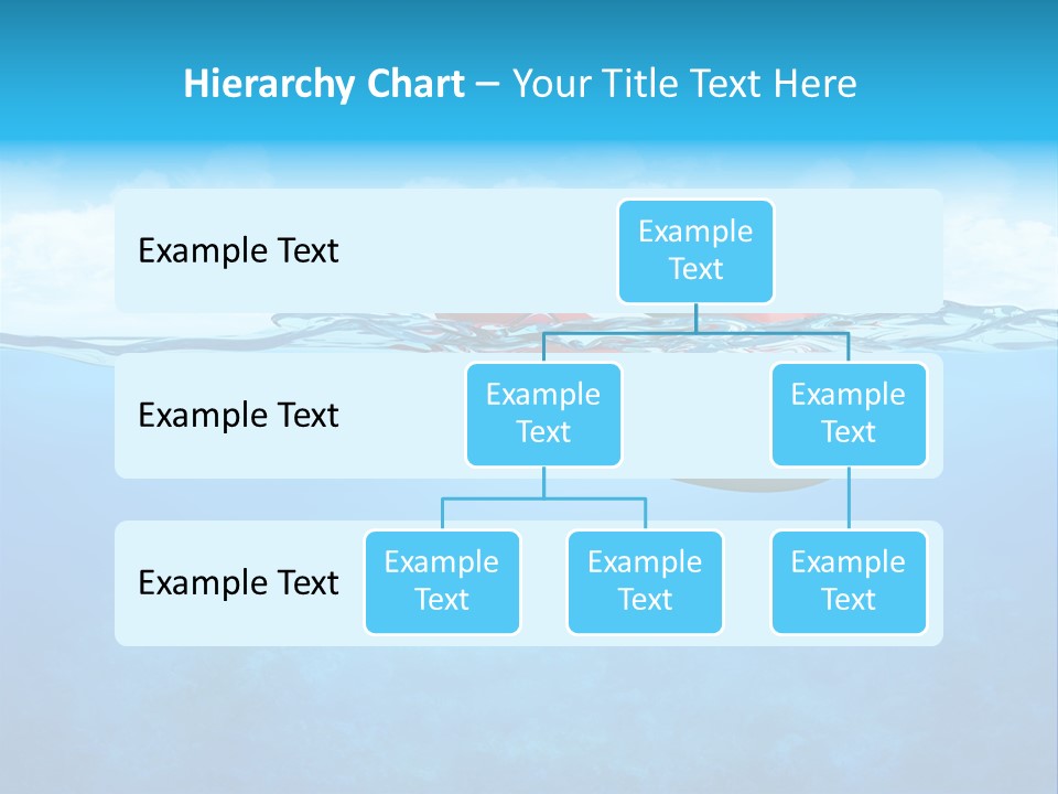 Aqua Bottom Waves PowerPoint Template