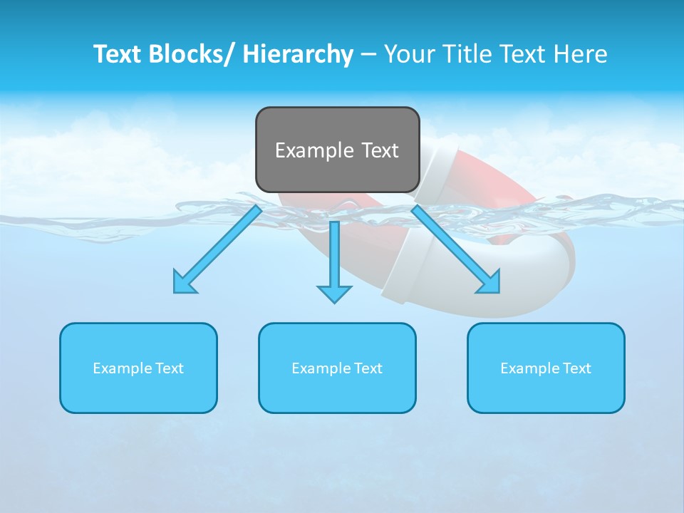 Aqua Bottom Waves PowerPoint Template