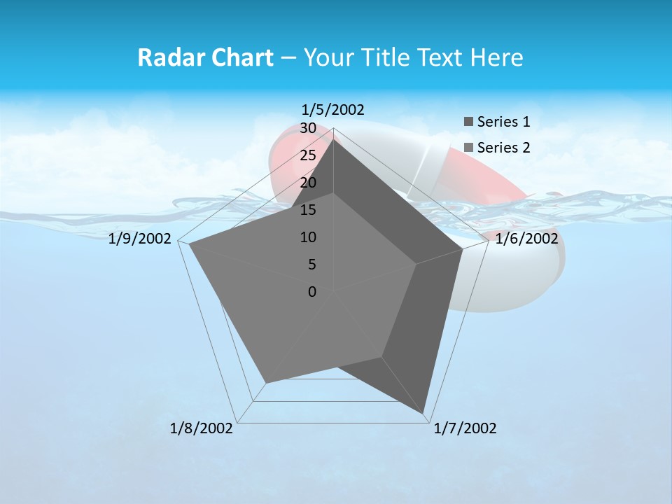 Aqua Bottom Waves PowerPoint Template