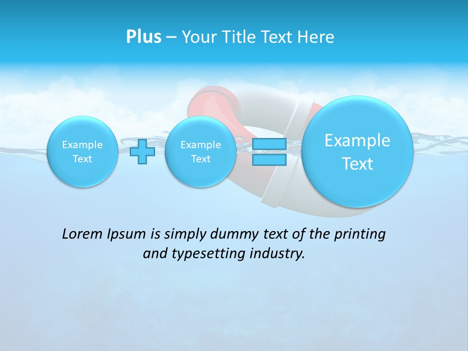 Aqua Bottom Waves PowerPoint Template