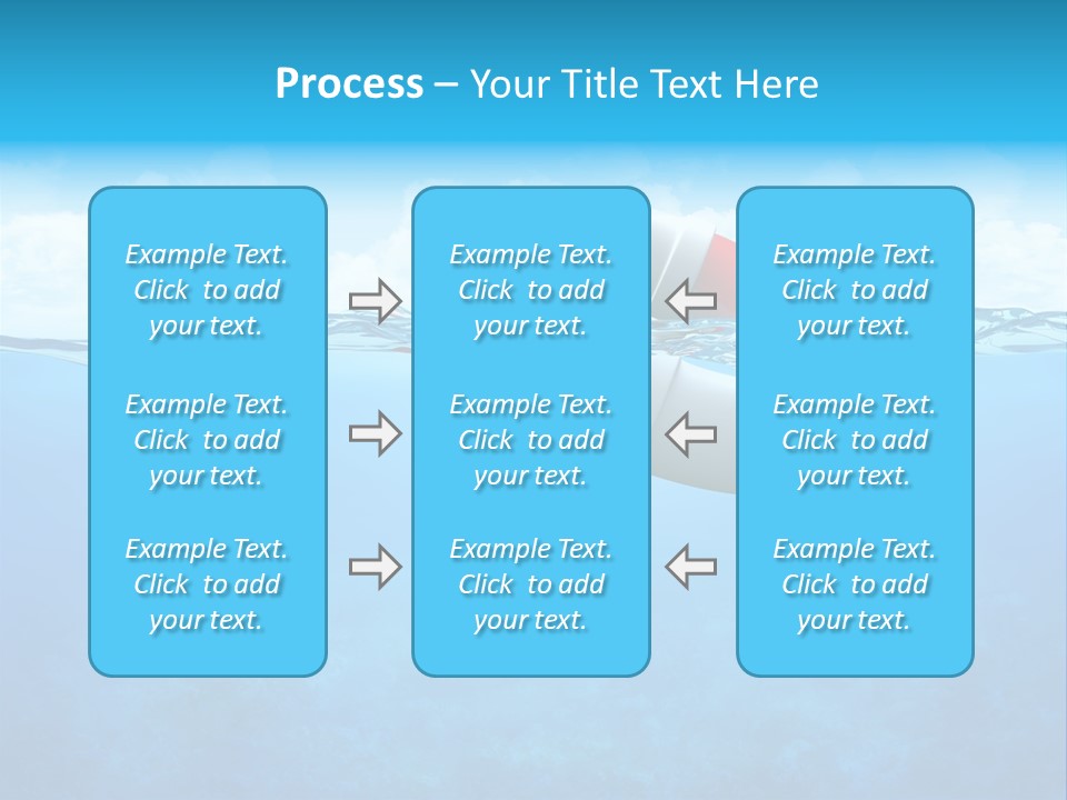 Aqua Bottom Waves PowerPoint Template