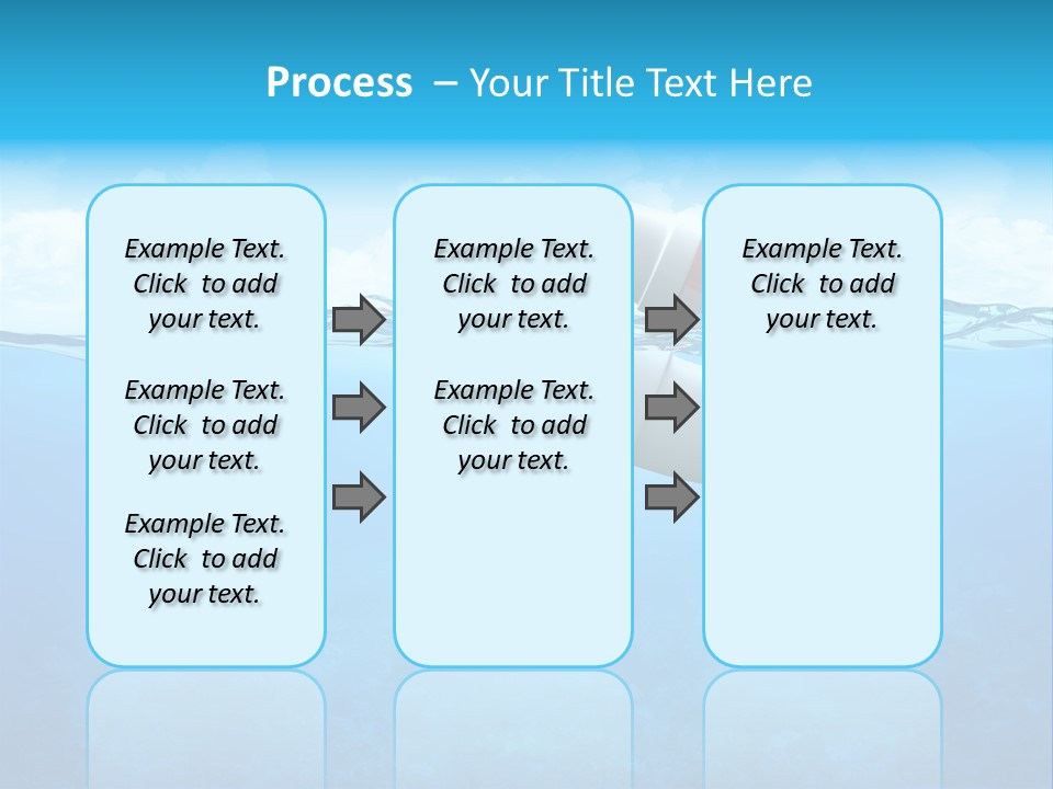 Aqua Bottom Waves PowerPoint Template
