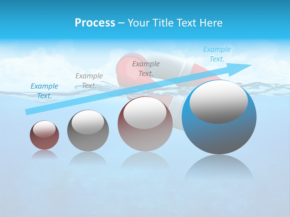 Aqua Bottom Waves PowerPoint Template