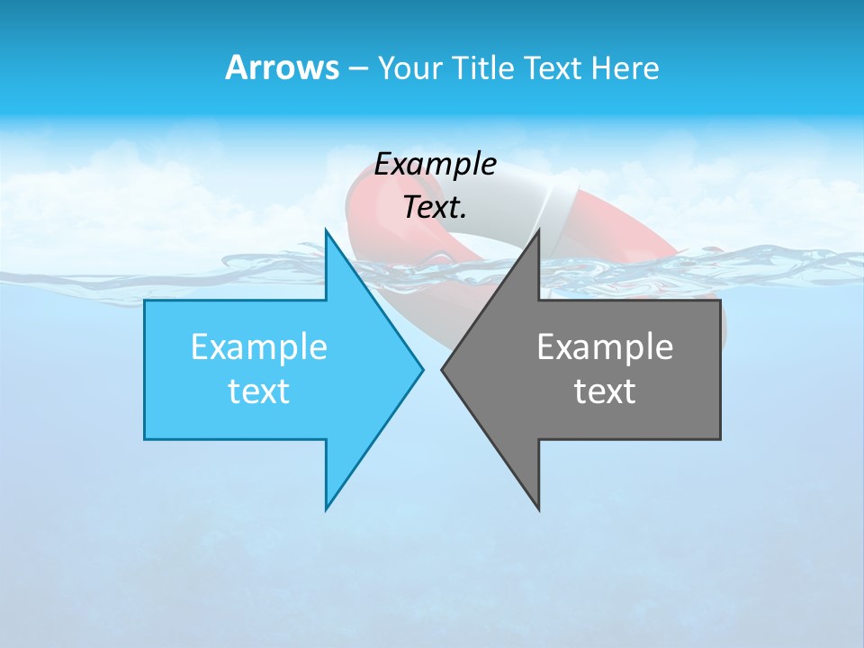 Aqua Bottom Waves PowerPoint Template