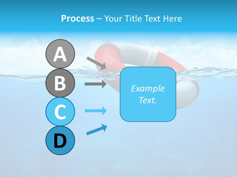Aqua Bottom Waves PowerPoint Template