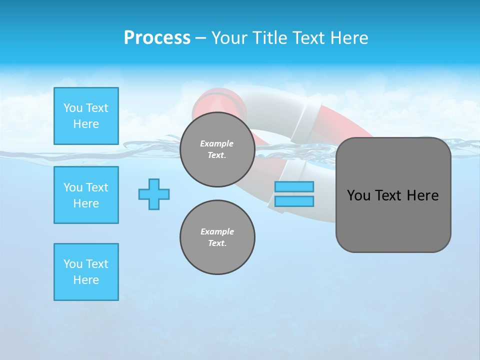 Aqua Bottom Waves PowerPoint Template